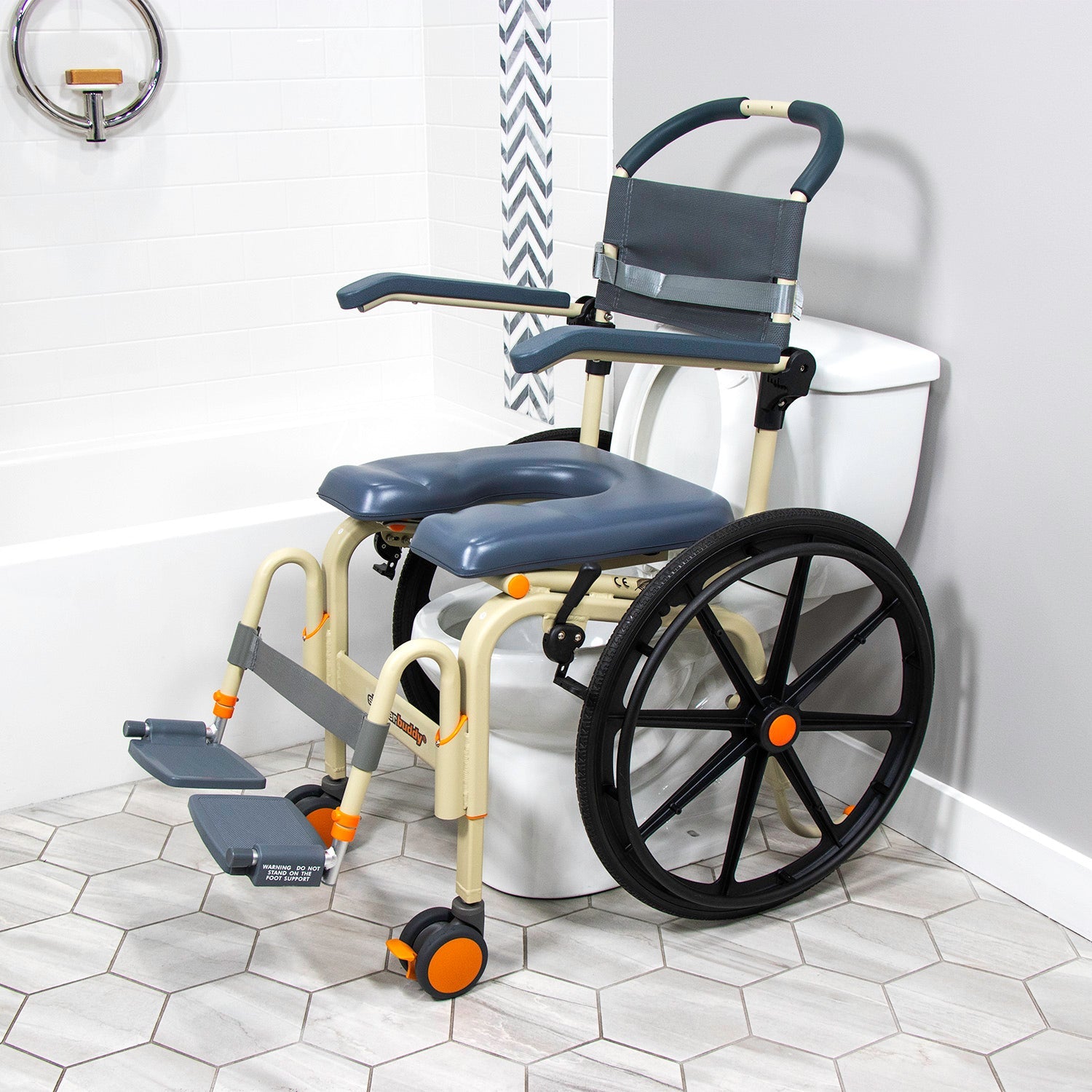 Solution Based ShowerBuddy Roll-In Solo Chair SB6W