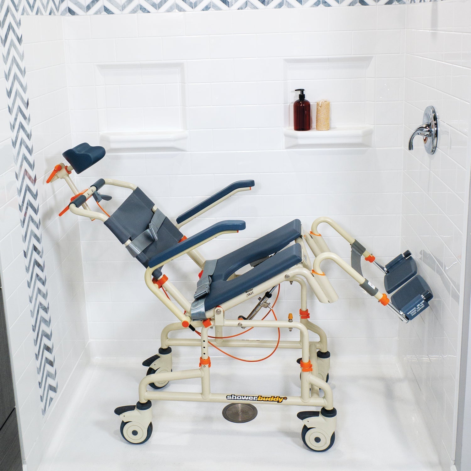 Solution Based ShowerBuddy Roll-In Shower Chair with Tilt SB3T