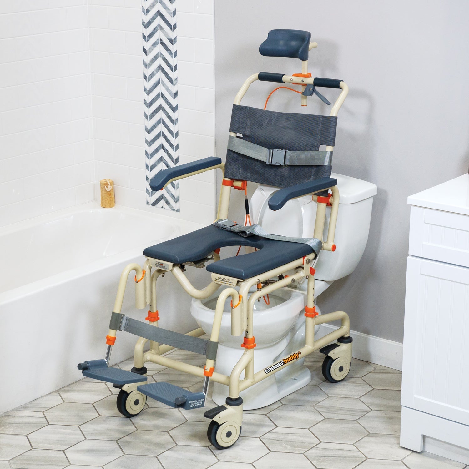 Solution Based ShowerBuddy Roll-In Shower Chair with Tilt SB3T
