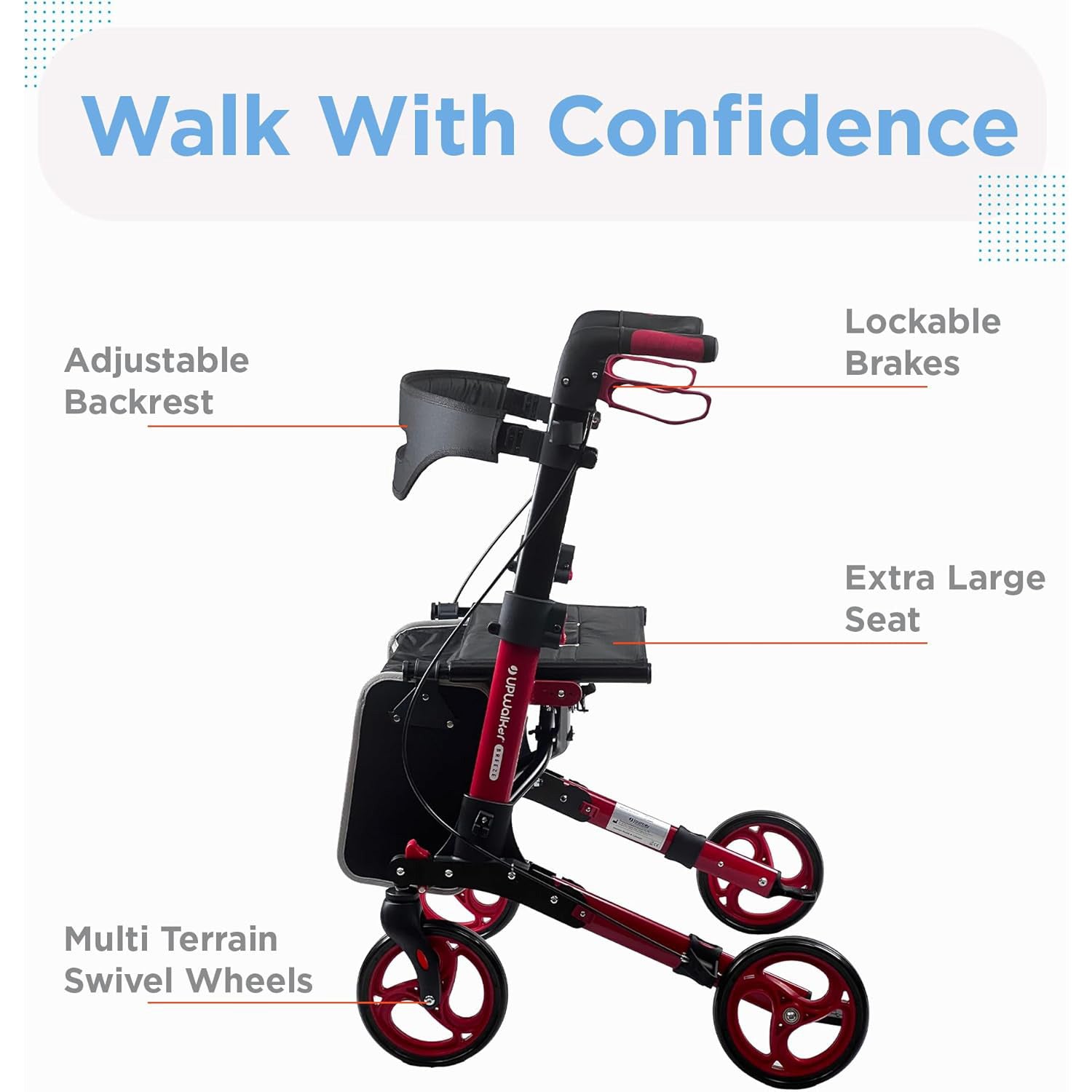 Journey UPWalker® Breeze Rollator Walker 08973