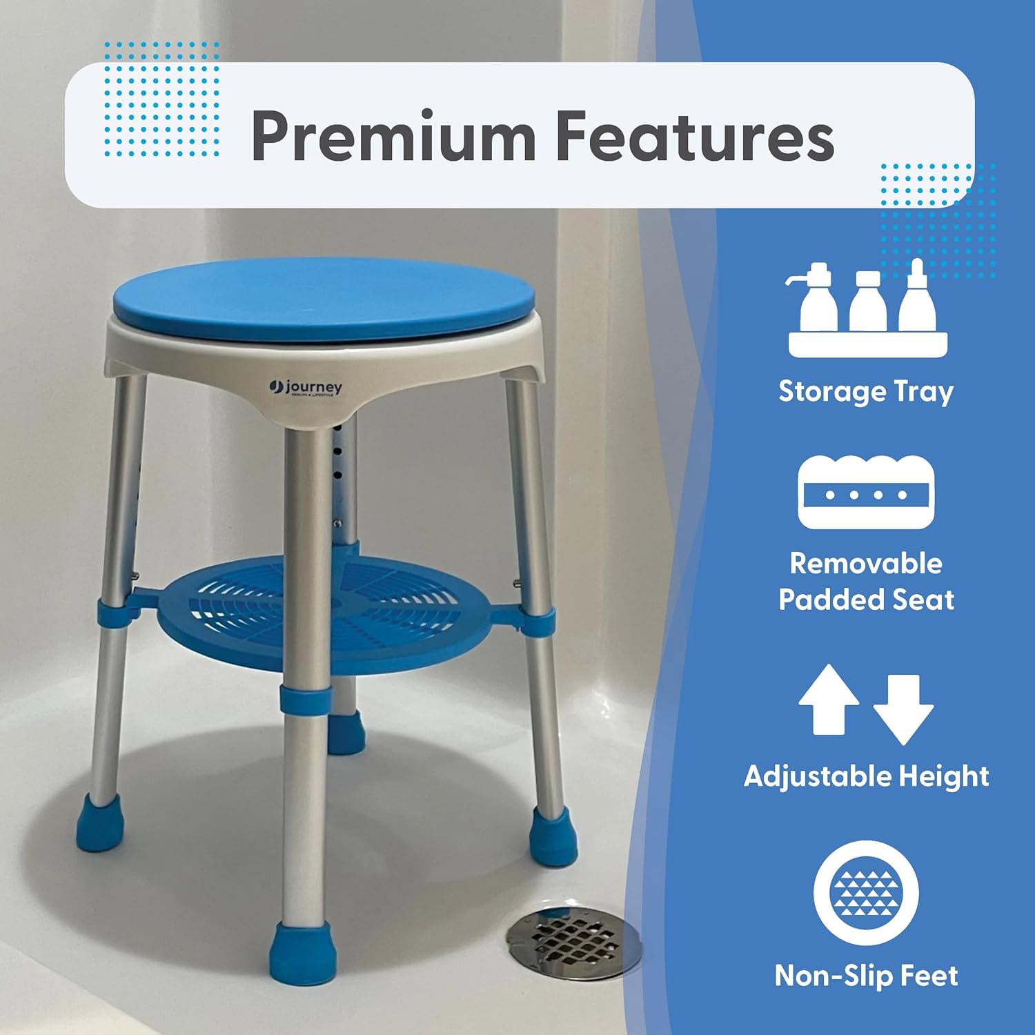 Journey EZ Swivel Shower Stool 8570