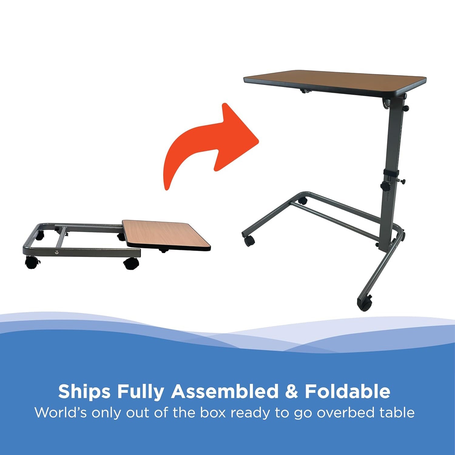 Journey Foldable Overbed Table 08991