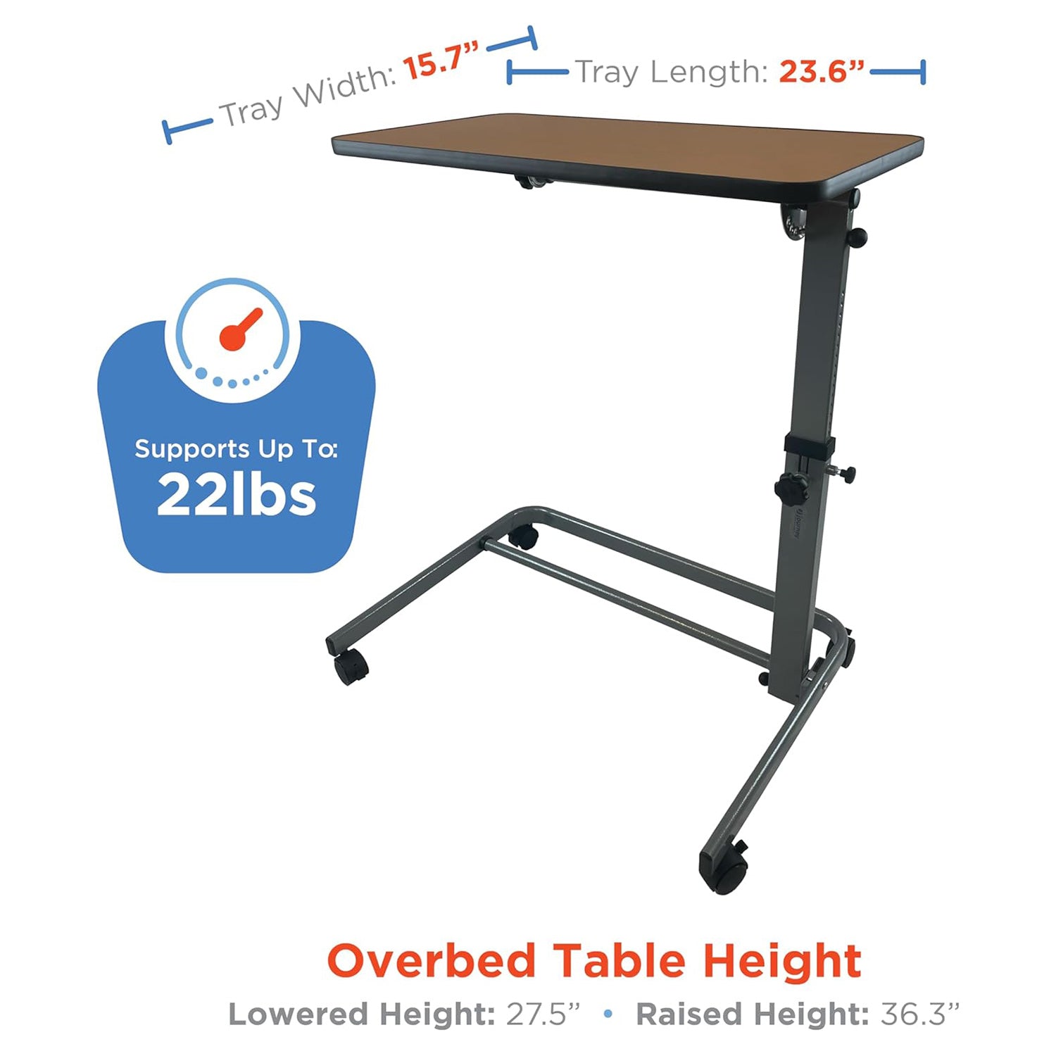 Journey Foldable Overbed Table 08991
