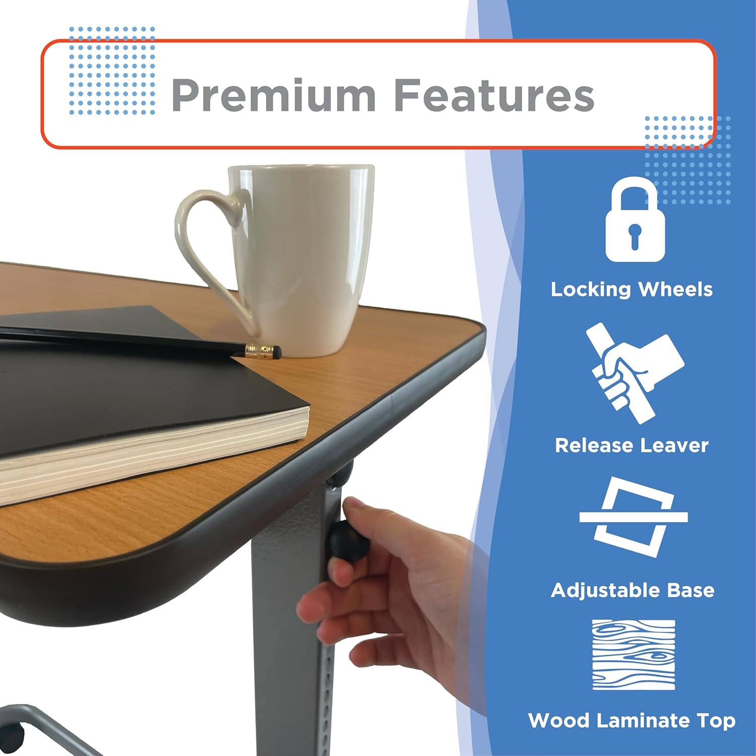 Journey Foldable Overbed Table 08991
