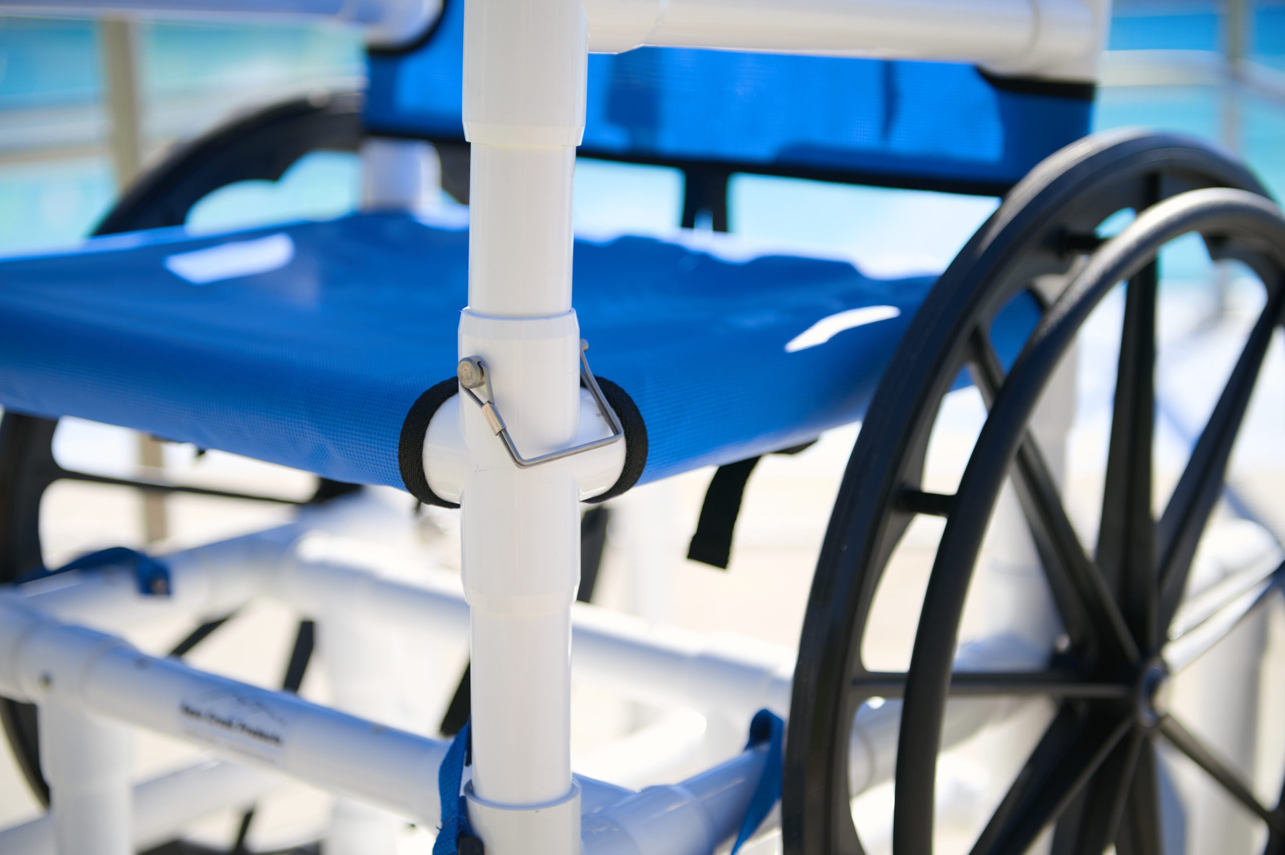 Aqua Creek Access Chair with Pvc Mesh Seat and Slide Out Footrest F-520SPM
