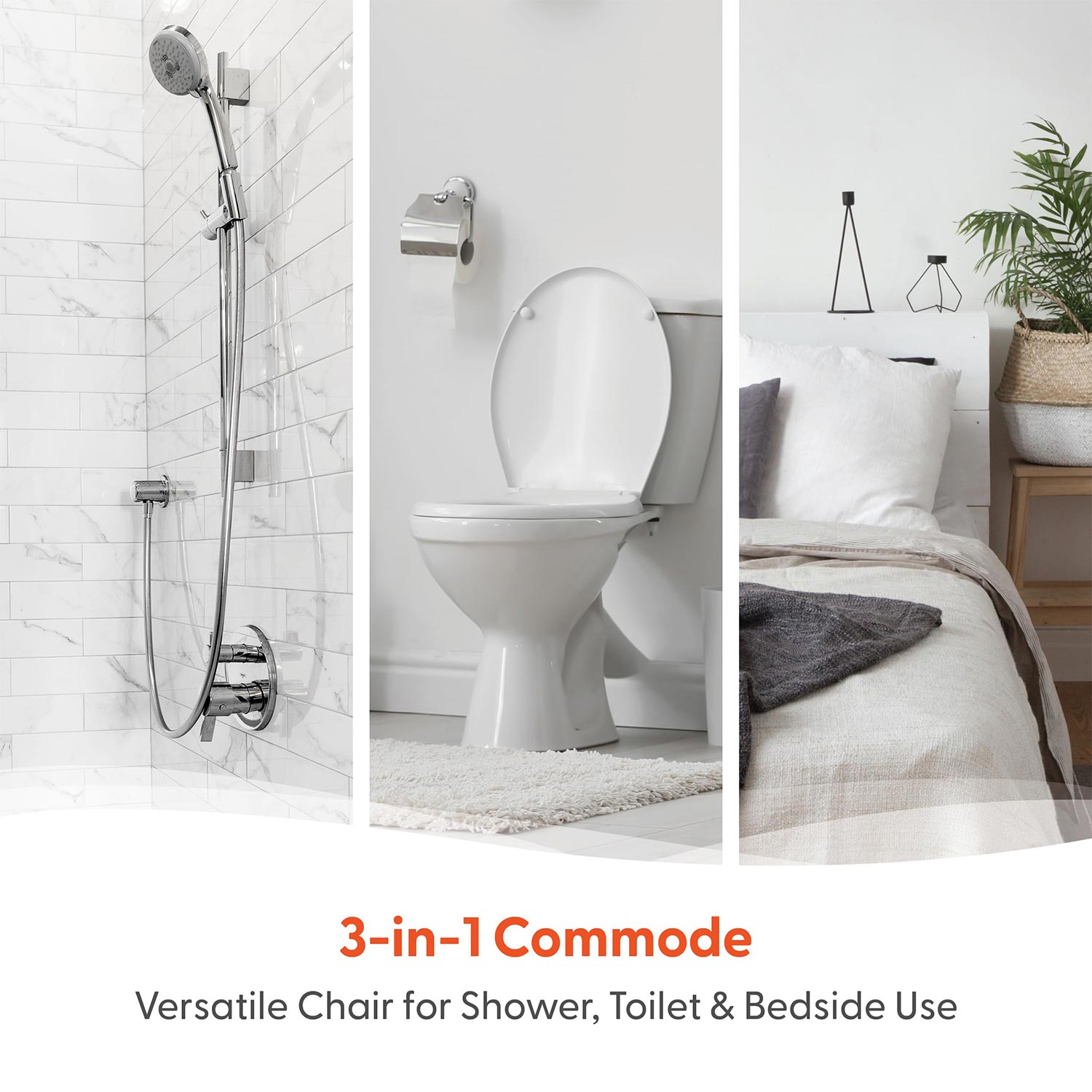 Journey SoftSecure 3-in-1 Commode Chair with Back 33321