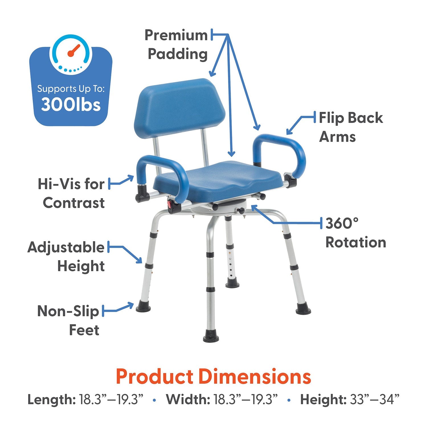 Journey SoftSecure Rotating Shower Chair 33323
