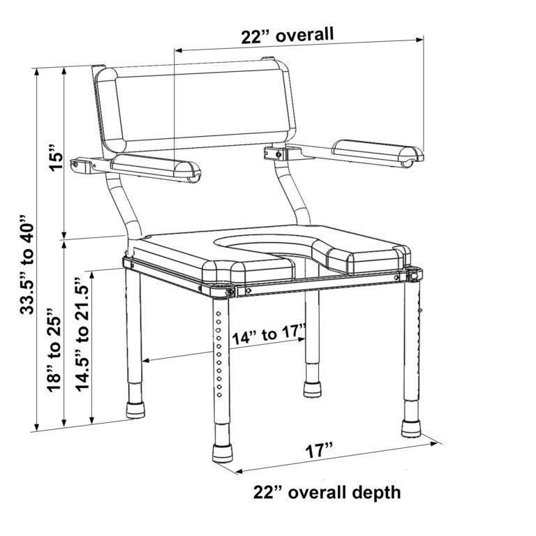 Nuprodx MC3000 Stationary shower and commode chair MC3000