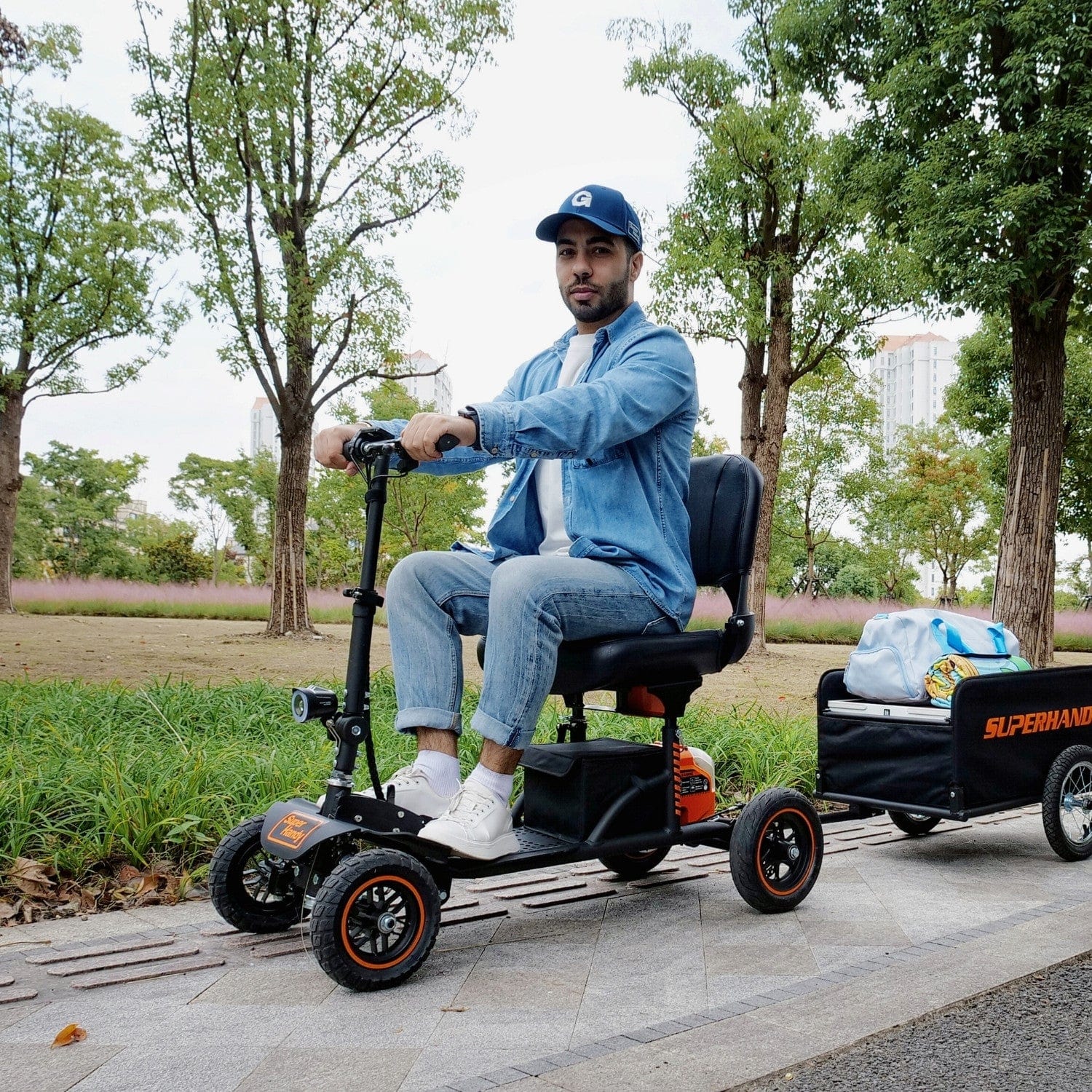 SuperHandy Explorer Mobility Scooter - Heavy-Duty Design 350lb Capacity GUT161