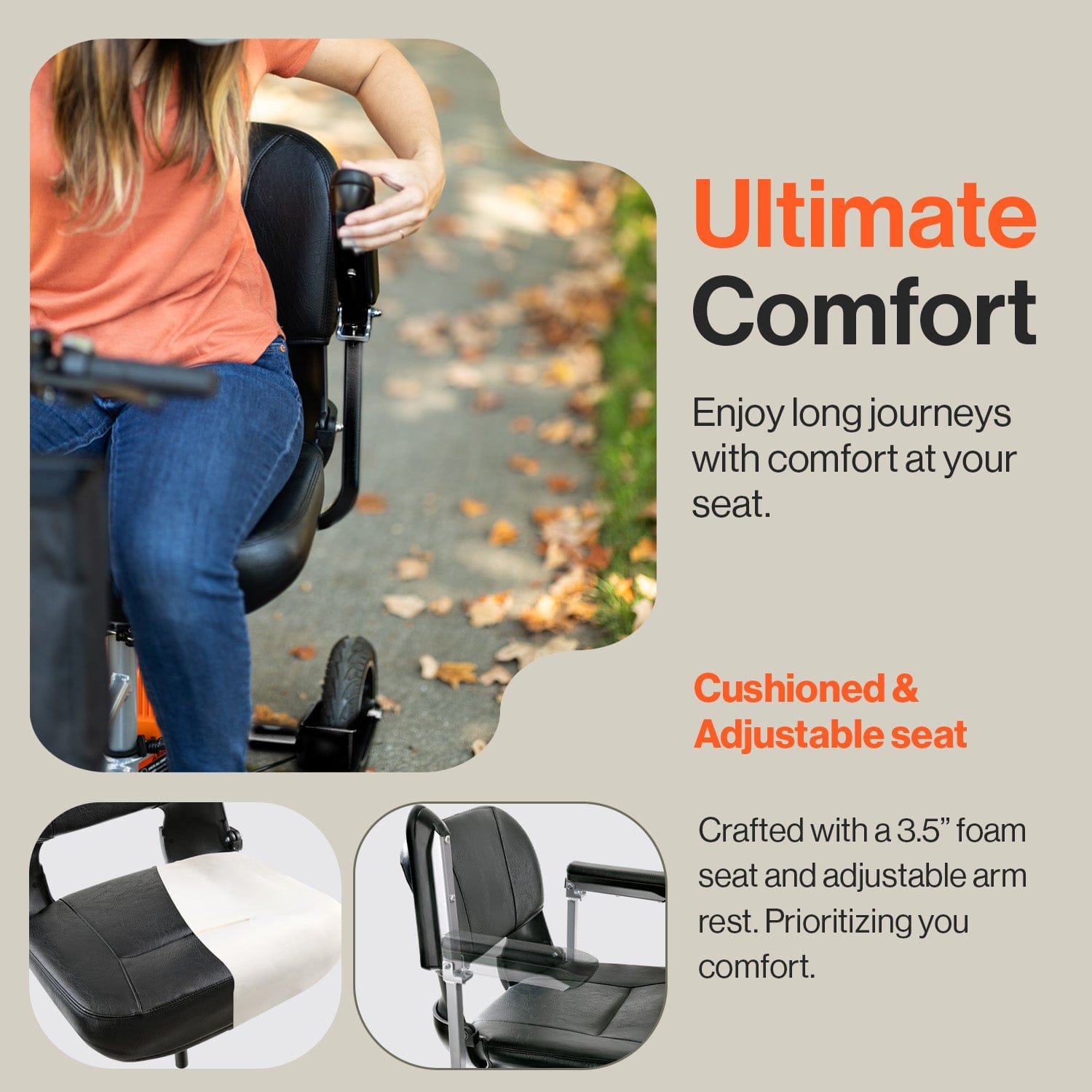 SuperHandy Passport Plus Mobility Scooter 330Lb Max Weight GUT140